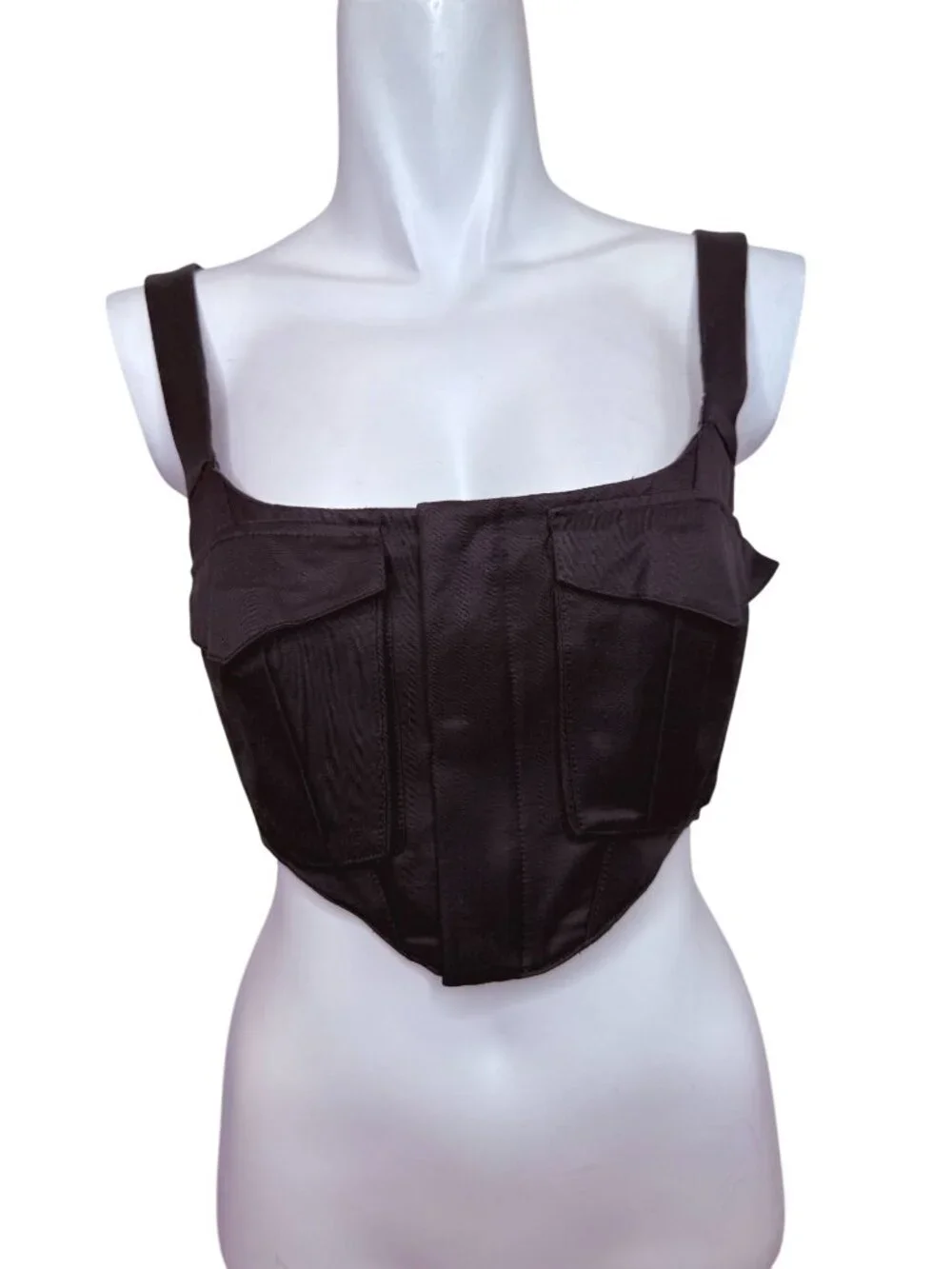 RtA Rodrigo Corset Top Black NWT - Size 4 - Picture 3 of 10